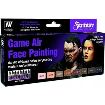 Modelářská barva Vallejo 72865 Sada Game Air 8 barev na obličej