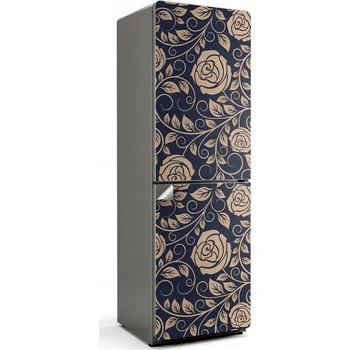 Fototapeta Samolepka/Fólie na ledničku s technologií Easy Stick - Květinový vzor s listy