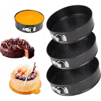 Forma na pečení FORMA NA DORT 3X PLECH NA PEČENÍ FORMA 24/26/28CM