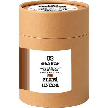 Barva na vlasy Otakar Organic - přírodní rostlinná barva na vlasy zlatá hnědá :-: 100 g - s obalem