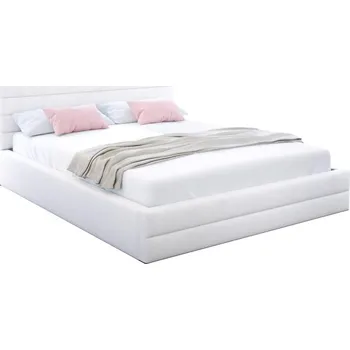 Postel Čalouněná postel TOPAZ trinity 160x200 s kovovým roštem BÍLÁ