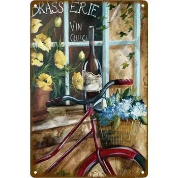 Plechová cedule Plechová retro cedule | zahradní dekorace - 6 , 40 x 30 cm