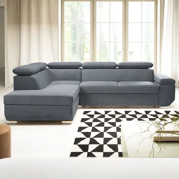 Sedací souprava Sedací souprava LARS I | 215x264 cm | rozkládací + úložný prostor | AKCE | šedá 92