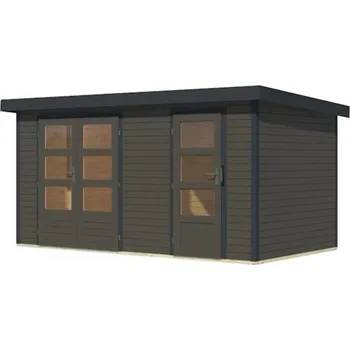 Zahradní stavba Hybridní domek KARIBU MERKUR (12494) terragrau / antracit LG4451