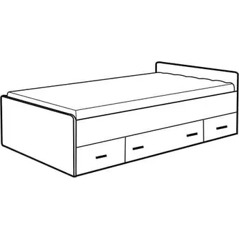 Postel Postel pravá 80262 (90x200) - M&K Foam 28 Dub Sonoma 95x67.5 cm
