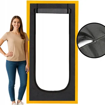 Obraz Stavební renovační dveře protiprachová clona se zipem z wigofilu