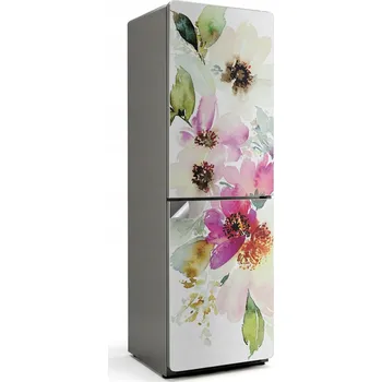 Fototapeta Designová Samolepicí Nálepka na Lednici Květinový akvarelový vzor