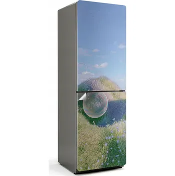 Fototapeta Designová Samolepicí nálepka na ledničku Mýdlové bubliny na pozadí louky