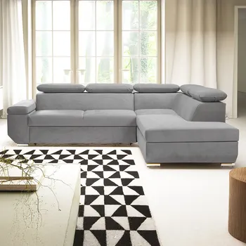 Sedací souprava Sedací souprava LARS I | 264x215 cm | rozkládací + úložný prostor | AKCE | světle šedá 83