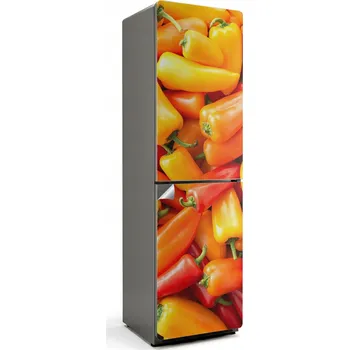 Fototapeta Ozdobná Samolepicí nálepka na ledničku Kompozice z barevných paprik