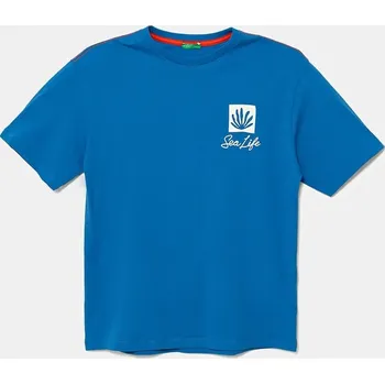Dětské bavlněné tričko United Colors of Benetton 3I1XC10P4.G.Seasonal modrá 55X, vel. 130