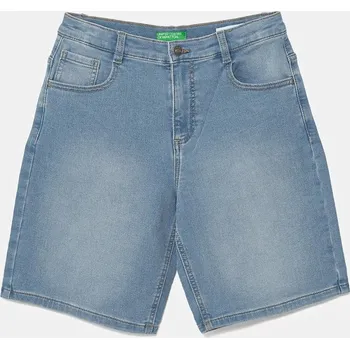 Dětské riflové kraťasy United Colors of Benetton modrá barva, nastavitelný pas, 44LGC9048 44LGC9048.G.Seasonal 55X, vel. 160