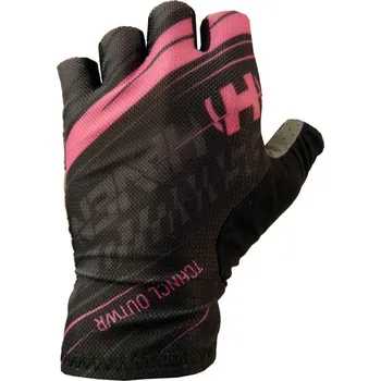 Cyklistické rukavice HAVEN Cyklistické rukavice krátkoprsté - PENNUTO SHORT - černá/růžová XL