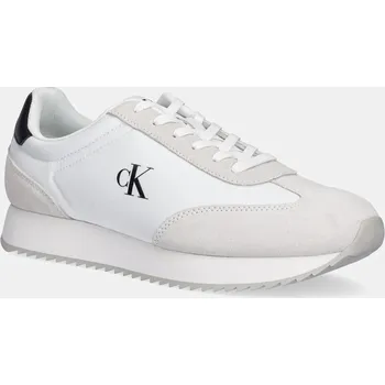 Pánská obuv Tenisky Calvin Klein Jeans RETRO RUNNER LACE UP NY-SU YM0YM01325 béžová 01X, EUR 45