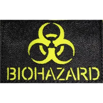 Nášivka Nášivka Laser Cut - Biohazard 8x5cm - žlutá