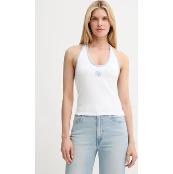 Top Levi's GR ELLA HALTER TOP bílá barva, 001QW 00X, vel. M