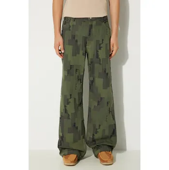 Dámské džíny Džíny Marcelo Burlon AOP Cross Wide Pants CMCA187F24FAB0025810 zelená 77X, vel. 48