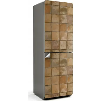 Fototapeta Samolepicí samolepka na ledničku Snadná Montáž Vzor Obkladačky v Zemitých Odstínech