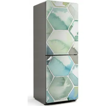 Fototapeta Umělecká Samolepka Fólie Dekorativní na Lednici - Šestiúhelníkový Akvarelový Vzor