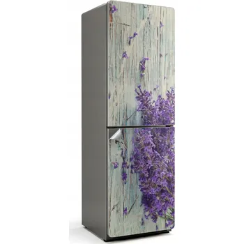 Fototapeta Foto Nálepka Dekorativní Samolepicí na Lednici Květiny na pozadí dřeva