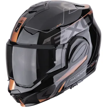 Helma na motorku Scorpion exo-tech evo traveller černo/měděná m