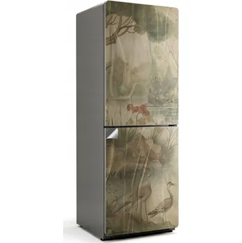 Fototapeta Dekorativní Samolepicí Nálepka na Lednici Klidná krajina s ptáky