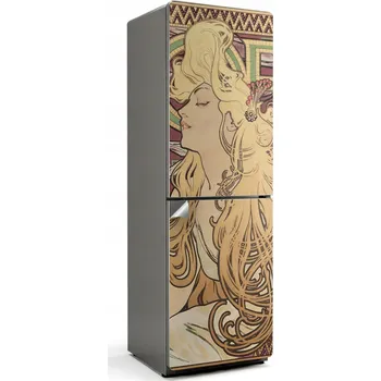 Fototapeta Umělecká nálepka Fólie na ledničku Alfons Mucha, portrét ženy