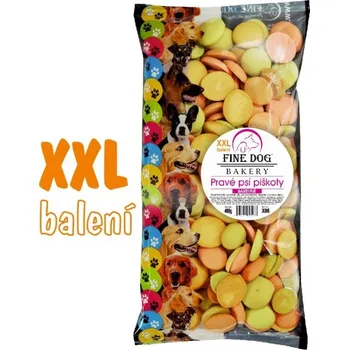 Pamlsek pro psa Pamlsky pro psy FINE DOG MIX BAKERY Pravé psí piškoty BAREVNÉ XXL balení 400g