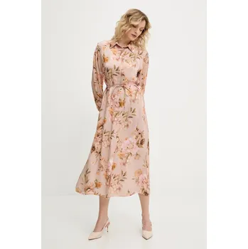 Dámské šaty Šaty Answear.LAB růžová barva, midi 3964.iak 30X, vel. S/M