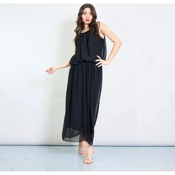 Dámská sukně Dlouhá hedvábná sukně do gumy 25006 barva: černá