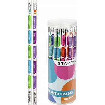 Grafitová tužka Tužka s gumou Starpak HB 1 ks