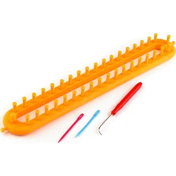 Galanterie Plastový rámeček na pletení tunelů, šál, čepic 5,2x36 cm