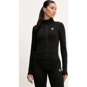 Dámská mikina Mikina adidas Originals Essential dámská, černá barva, s aplikací, JD5905 99X, vel. S