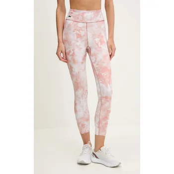 Dámské legíny Legíny Lacoste dámské, růžová barva, vzorované, OF8572 24X, vel. S