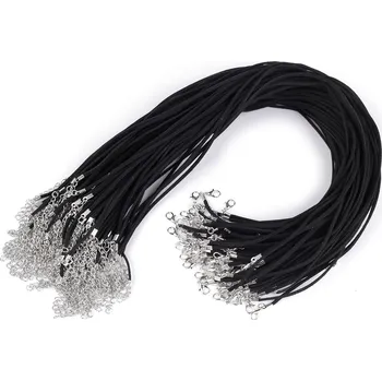 Přívěsek Šnůrka z eko kůže s karabinkou 0,3x45 cm Varianta: 1 černá, Balení: 100 ks