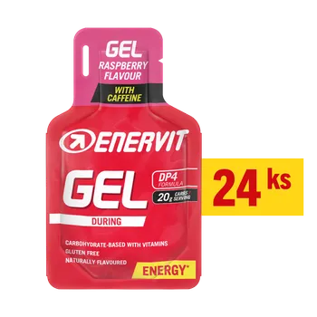 Dárková krabička ENERVIT Gel s kofeinem - malina - krabička 24 ks