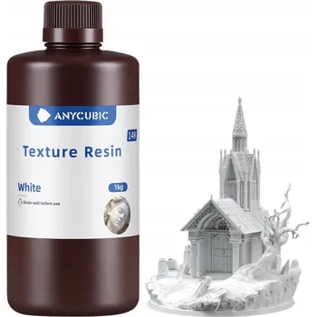 Filament UV Pryskyřice Anycubic Texture White Bílá 1kg 1l Pro 3D Tiskárnu