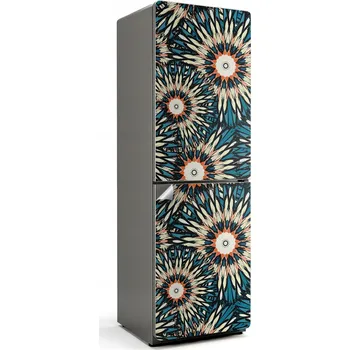 Fototapeta Samolepka na ledničku do bytu Samolepicí květinový vzor s paprsky