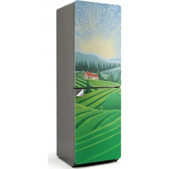 Fototapeta Dekorativní Samolepicí na Lednici Slunná Venkovská Krajina