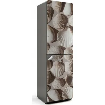 Fototapeta Prémiová Samolepicí nálepka na ledničku s kompozicí složenou z mušlí