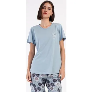 Dámské pyžamo Dámské pyžamo kapri Vienetta Secret Agnes šedá 2XL