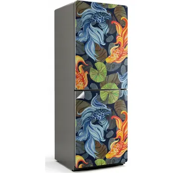 Fototapeta Designová Samolepicí Nálepka na Lednici - Vzor s vodními motivy