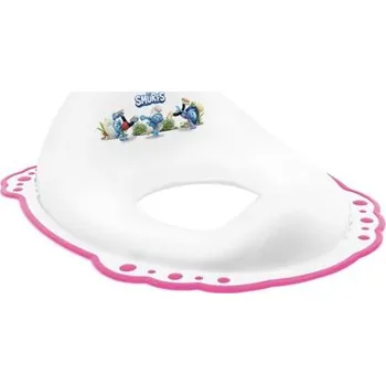 WC sedátko Maltex Sedátko na WC s protiskluzem The Smurfs - bílá/růžová