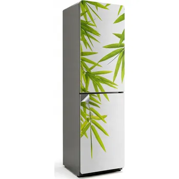 Fototapeta Prémiová Samolepicí nálepka na ledničku Listy bambusu na bílém pozadí