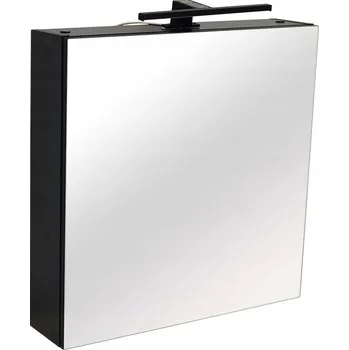 Koupelnový nábytek Zrcadlová skříňka Amata B 60 ZS LED-B s osvětlením Any LED 30 B, černá