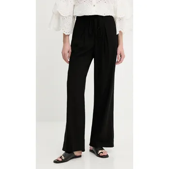 Dámské kalhoty Kalhoty Answear.LAB dámské, černá barva, široké, high waist MA.1310.hos 99X, vel. M