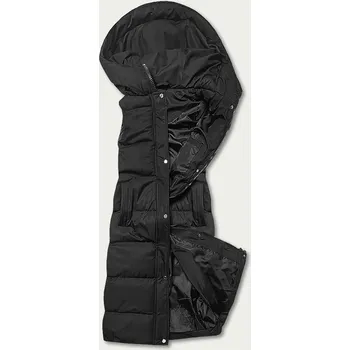 Dámská vesta Dlouhá černá dámská péřová vesta W88 J.STYLE, odstíny černé XL (42) i392_20865-53