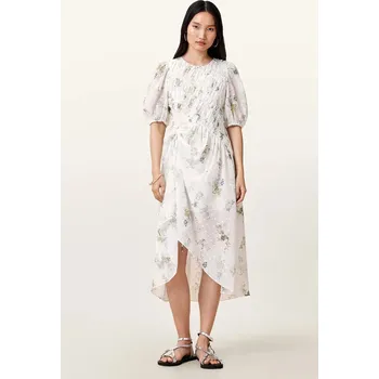 Dámské šaty Šaty AllSaints SERENE bílá barva, midi, W209DC 00X, vel. 36