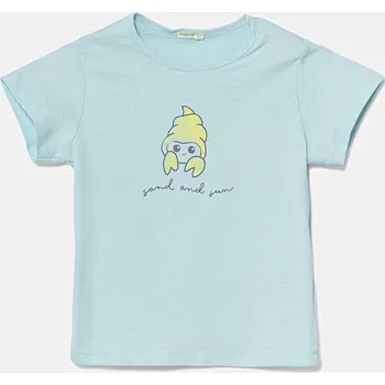 Chlapecké tričko Dětské bavlněné tričko United Colors of Benetton modrá barva, 3I1XA1069 3I1XA1069.W.Seasonal 50X, vel. 82