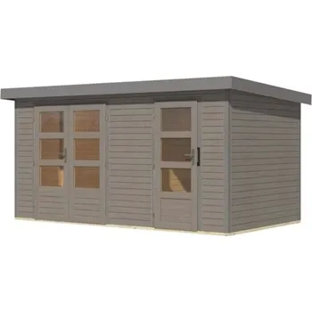 Zahradní domek Hybridní domek KARIBU MERKUR (12499) světle šedý / šedý LG4456